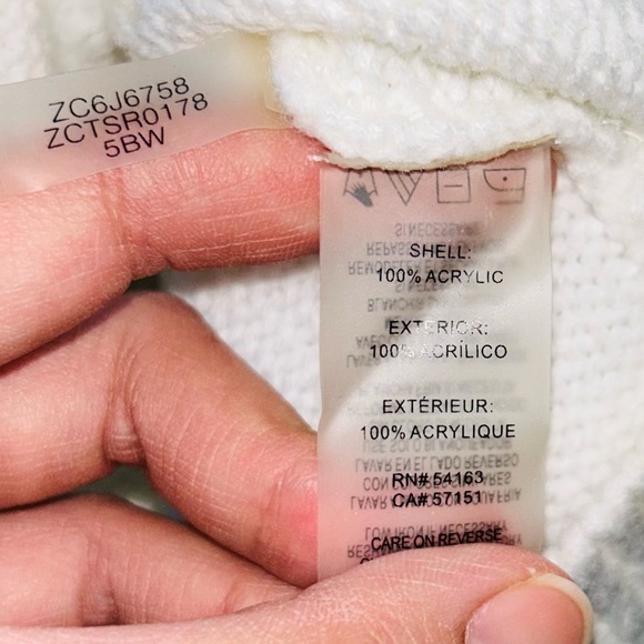 Calvin Klein Black & White Sweater Vest Cable Knit Mock Neck size M - Picture 4 of 5